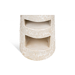 Керамический столик с деревянной столешницей "Пешка" варинант исполнения - 4 | Loft Concept в Рязани