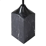 Кофейный столик с круглой столешницей и мраморным основанием Steel Reliability варинант исполнения - 3 | Loft Concept в Рязани