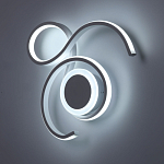 Бра белого цвета с изогнутыми световыми линиями и круглым основанием Luke Lampco Tracer Lamp варинант исполнения - 3 | Loft Concept в Рязани