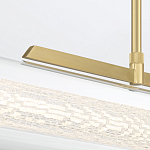 Подвесной светильник линейный золотого цвета с длинной цилиндрической стеклянной трубкой Eurofase варинант исполнения - 7 | Loft Concept в Рязани