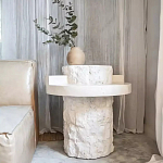 Дизайнерский журнальный стол цилиндрической формы фактурный Mylepen варинант исполнения - 2 | Loft Concept в Рязани