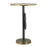 Столик приставной с абстрактным основанием и акцентом в виде золотистого диска Heavenly Space варинант исполнения - 4 | Loft Concept в Рязани
