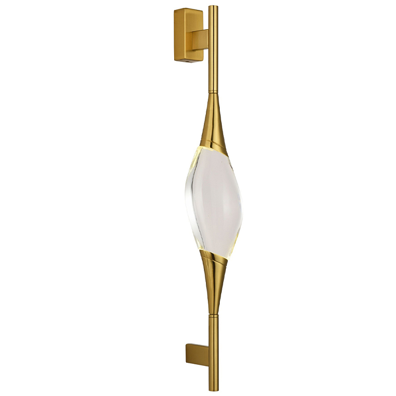 Бра с хрустальным плафоном Renee Brass Glass Drops Light Wall Lamp Латунь Прозрачное Стекло Бра с хрустальным плафоном Renee Brass Glass Drops Light Wall Lamp Латунь Прозрачное Стекло в Рязани | Loft Concept